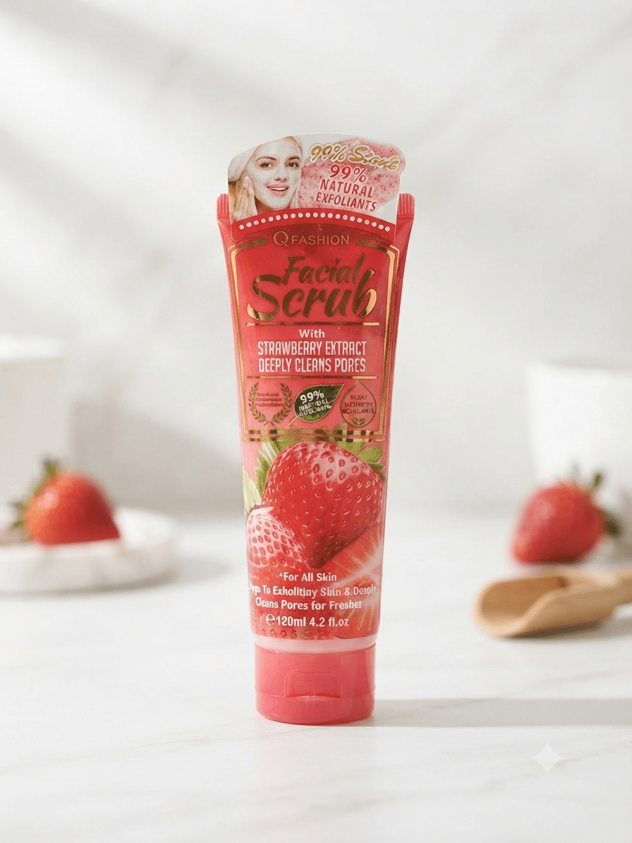 Fashion Strawberry Facial Scrub – Eper Kivonatos Arcpucoló és Arcradír - BELADY