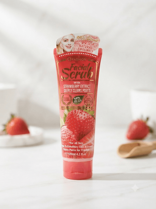 Fashion Strawberry Facial Scrub – Eper Kivonatos Arcpucoló és Arcradír - BELADY