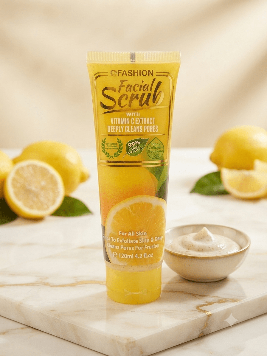 FASHION Vitamin C Extract Facial Scrub – Vitamin C-s arcradír a ragyogó bőrért - BELADY