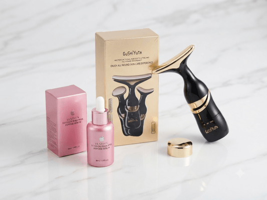 GuShiYuTa Multifunctional Lifting and Tightening Massager Szett + LUXELUX PDRN Pink Peptide Serum csomag - BELADY