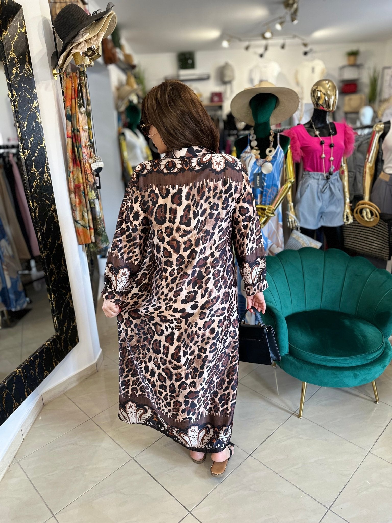 IRISZ ocelot / leopárd / párduc mintás ing ruha - BELADY