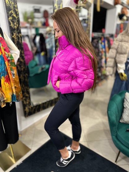JANE magenta / pink pufi téli kabát - BELADY