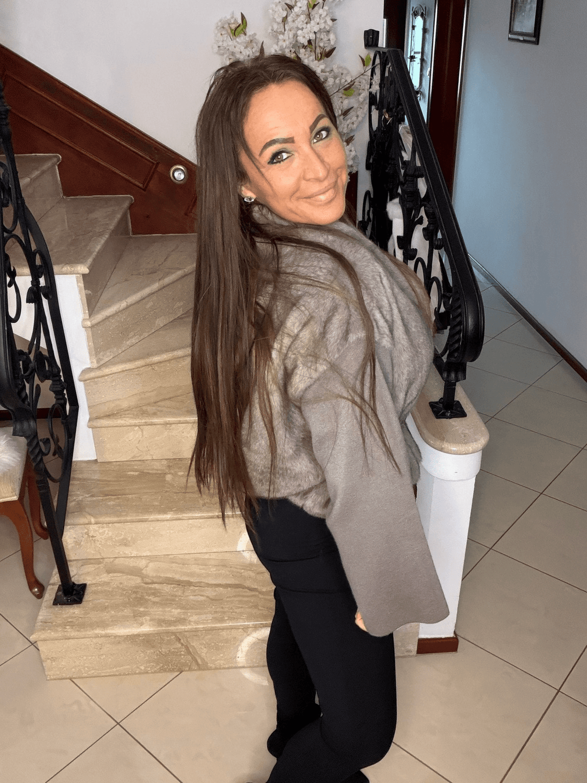 KATERINA mogyoró barna szőrme bunda kabát - BELADY