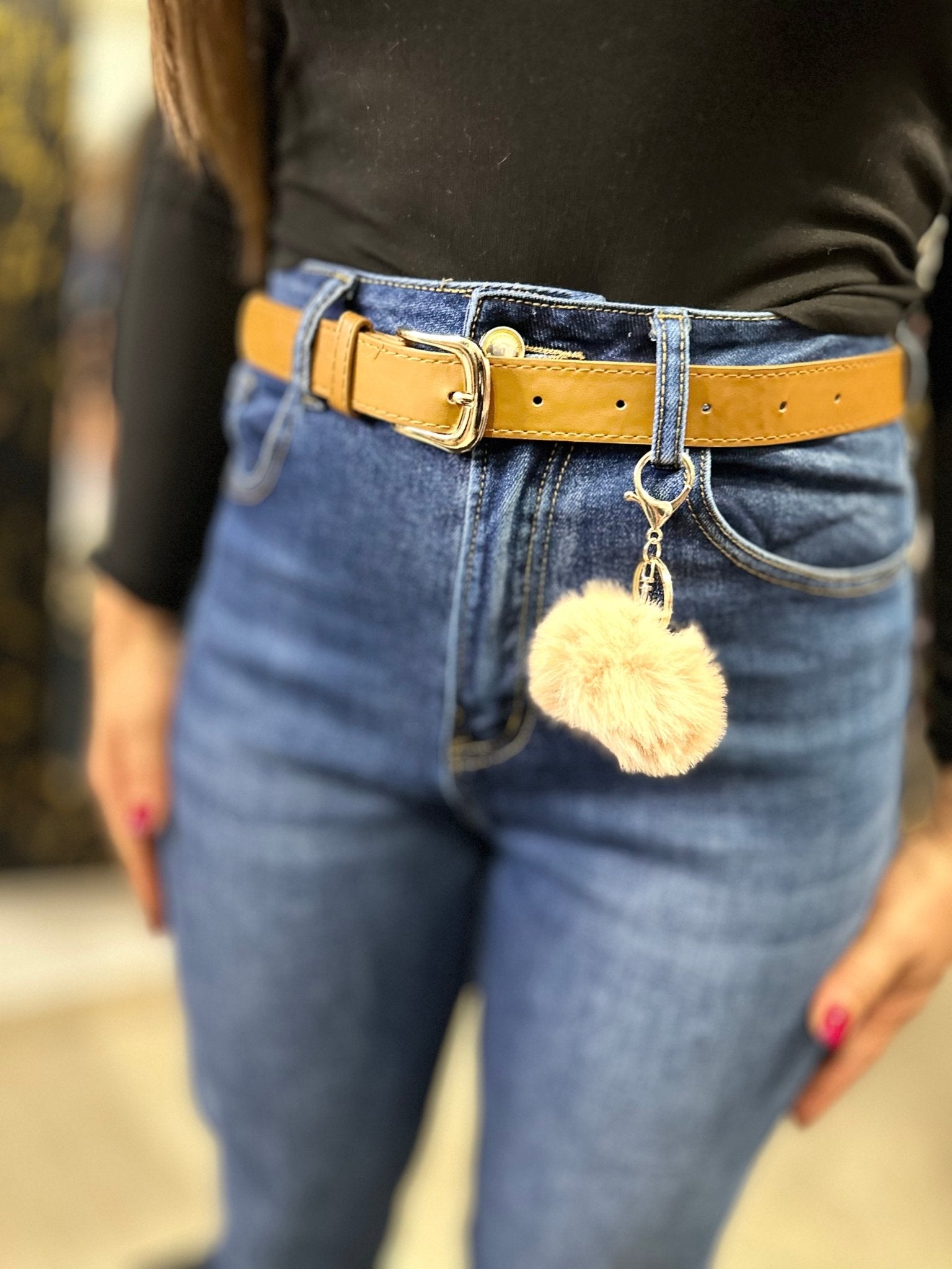 LUNA elasztikus baggy farmer nadrág övvel - BELADY
