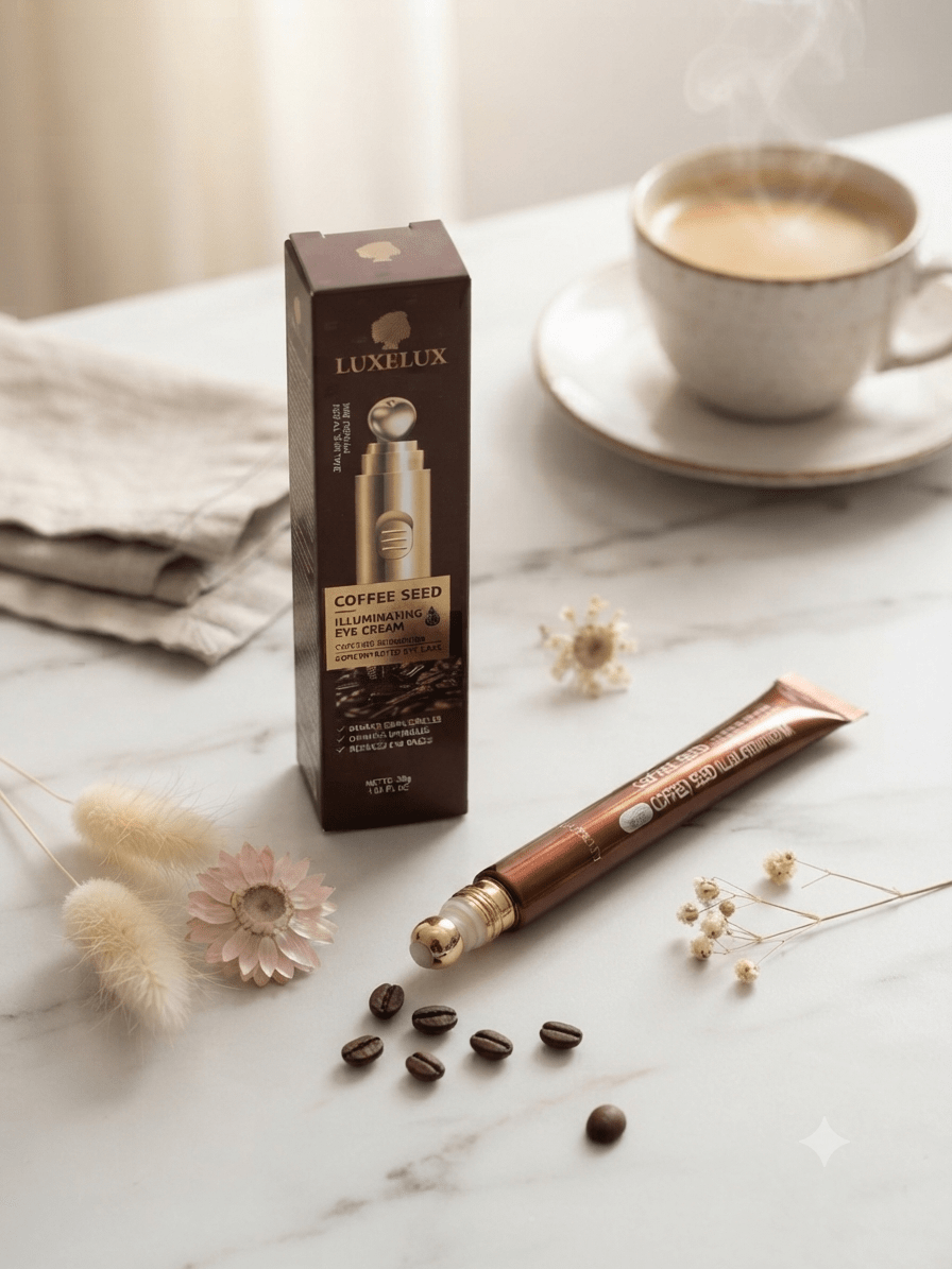 LUXELUX Szemkörnyékápoló krém koffeinnel és masszírozóval 30 g - BELADY
