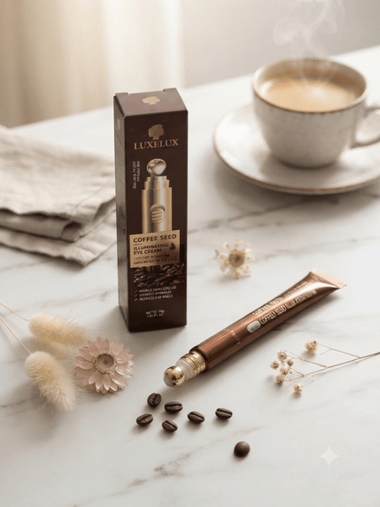 LUXELUX Szemkörnyékápoló krém koffeinnel és masszírozóval 30 g - BELADY
