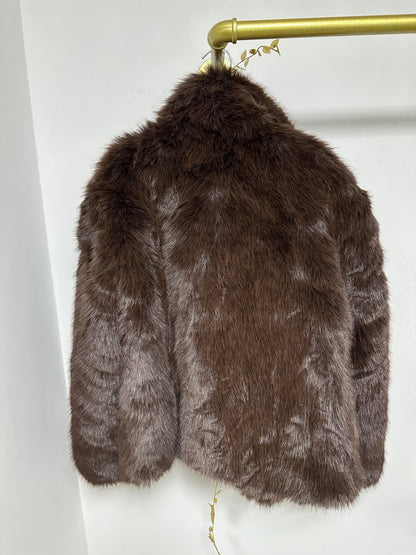MADAM barna szőrme bunda kabát - BELADY
