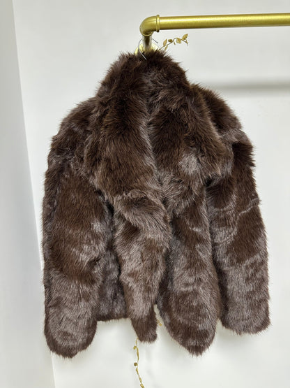 MADAM barna szőrme bunda kabát - BELADY