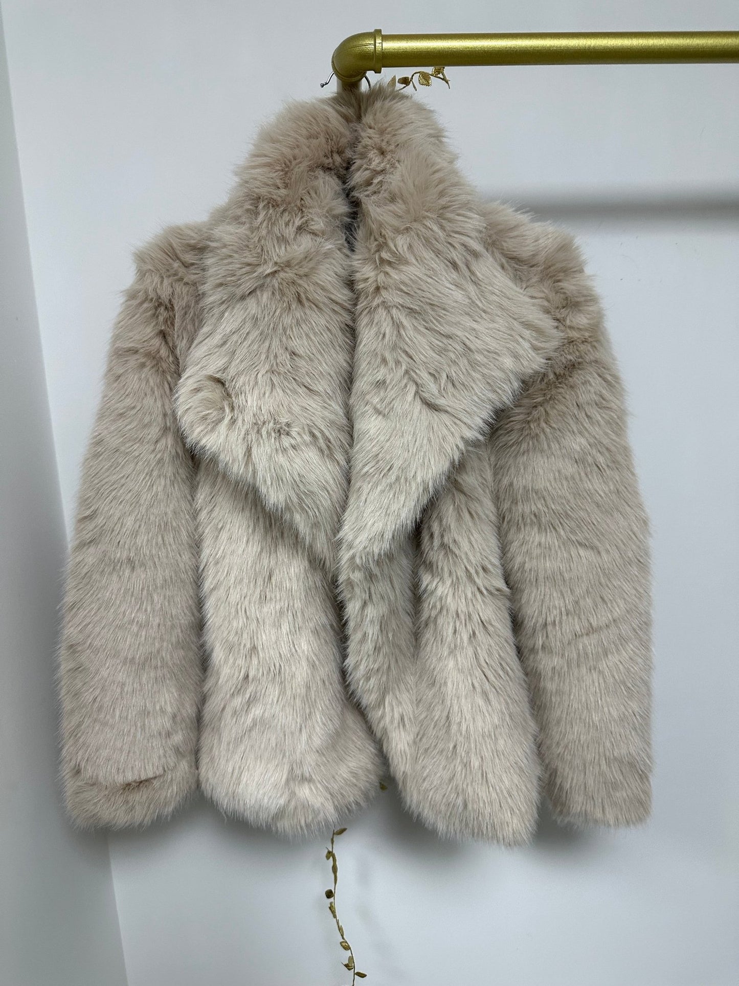 MADAM bézs szőrme bunda kabát - BELADY