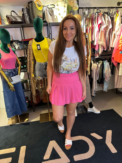 MAYA pink / rózsaszín mini szoknya - BELADY