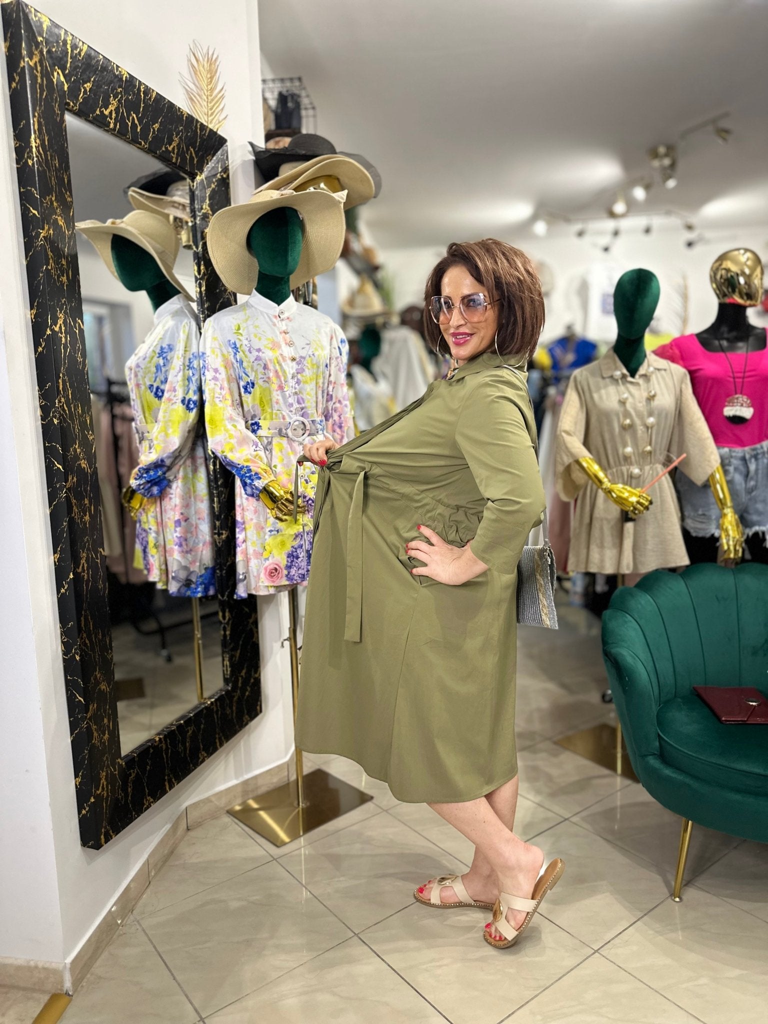 MILADY khaki különleges ingruha - BELADY
