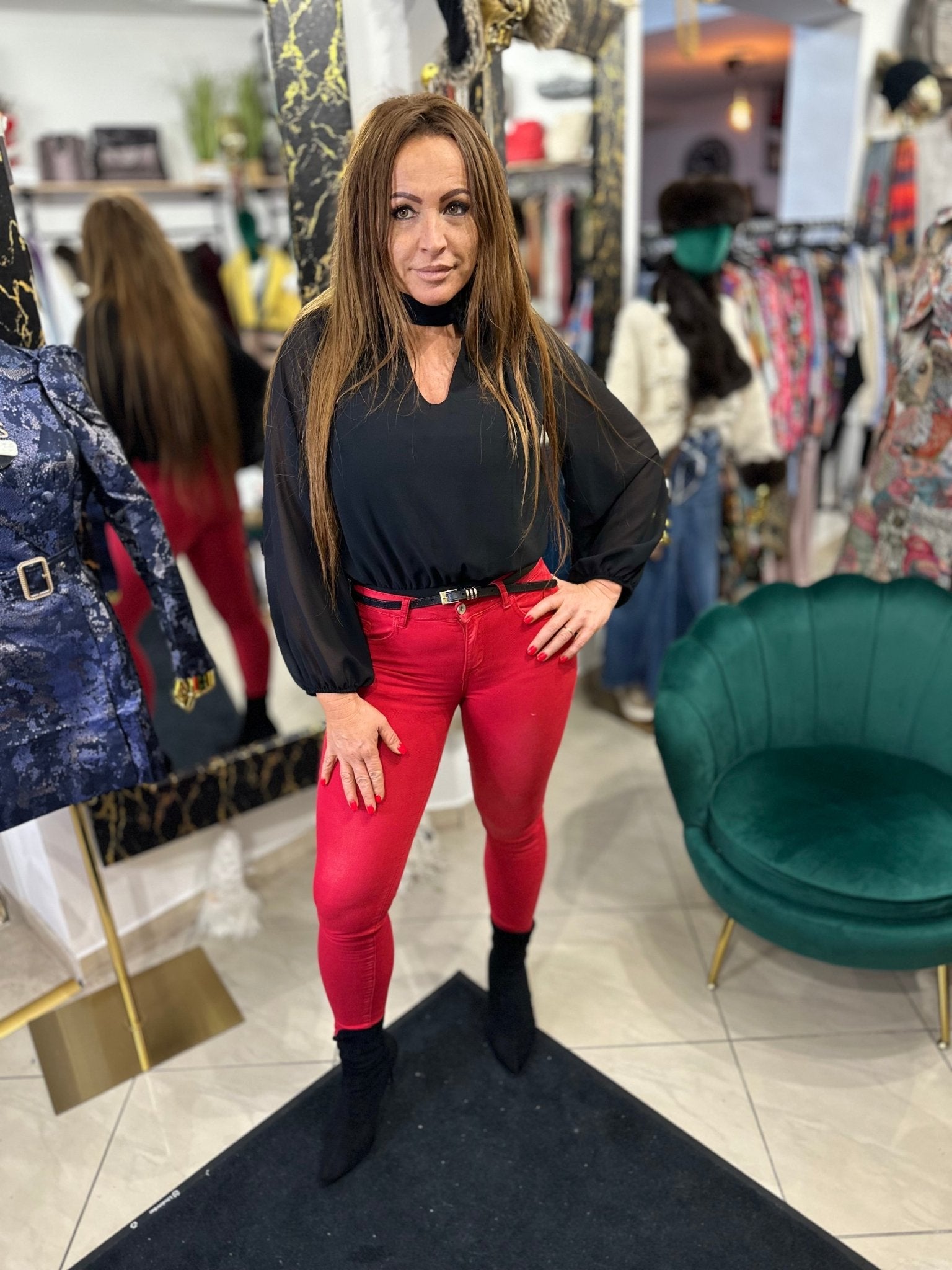 MILÉDY hosszú fekete felső / body - BELADY