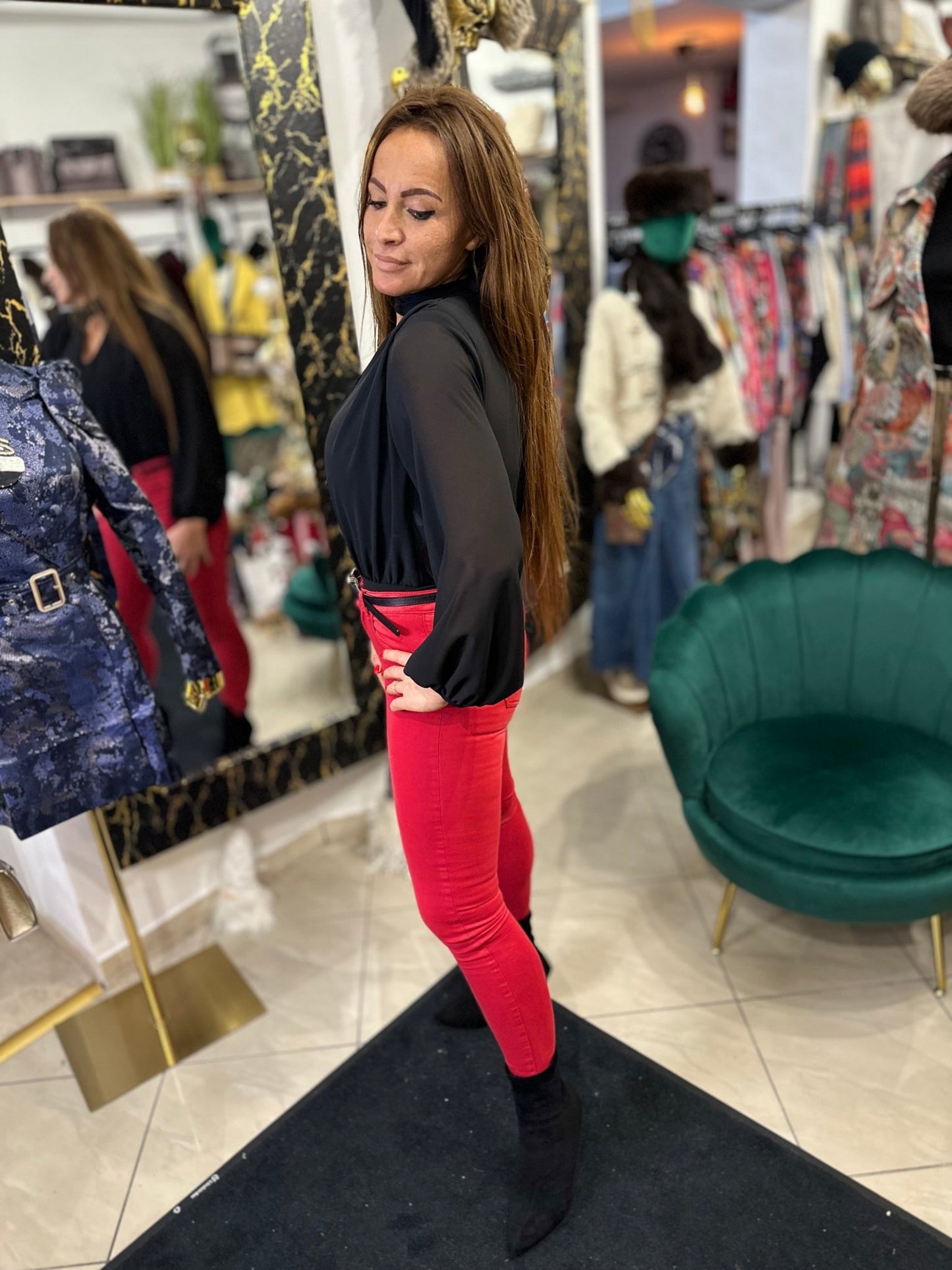 MILÉDY hosszú fekete felső / body - BELADY