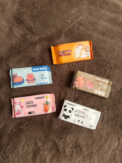 Mini Wipes – Mini nedves törlőkendő (8 db) - Random szín - BELADY