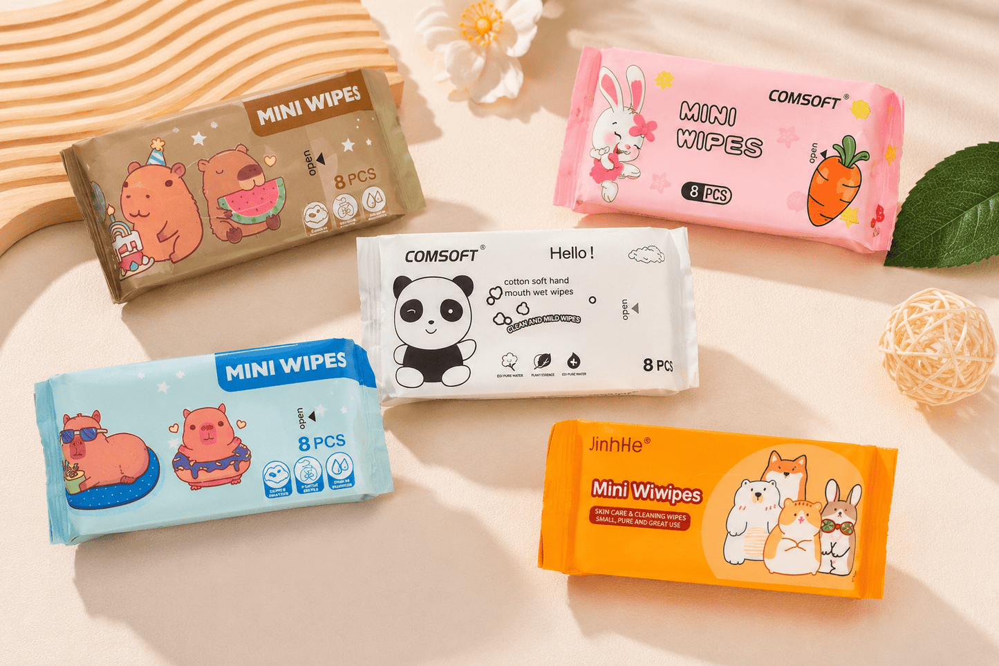 Mini Wipes – Mini nedves törlőkendő (8 db) - Random szín - BELADY