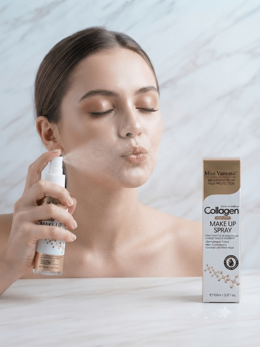 Miss Vanessa Collagen Hydrating Make Up Spray – Hidratáló Smikrögzítő Spray - BELADY
