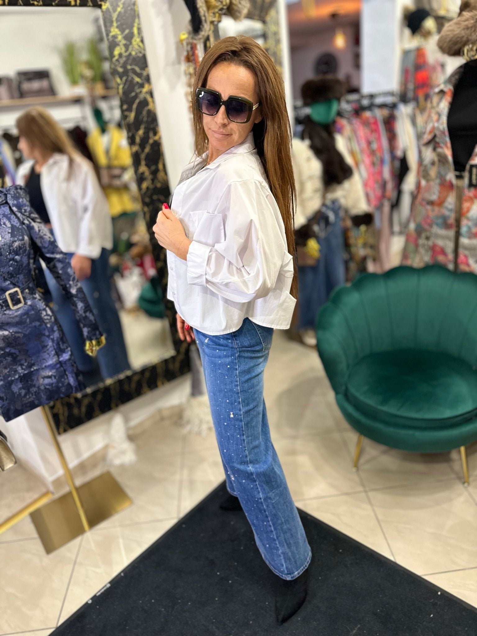 NANCY fehér egyedi ing - BELADY