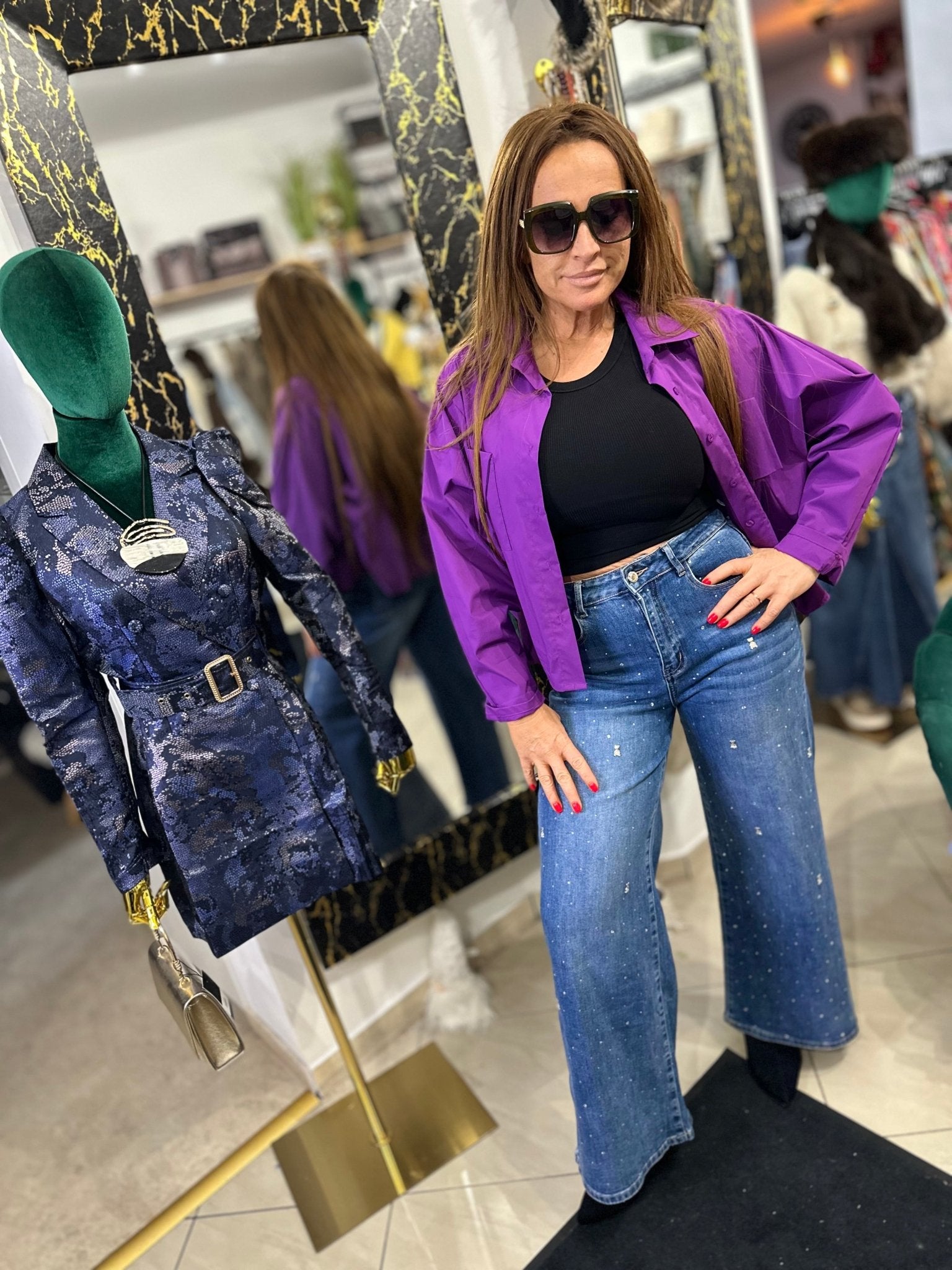 NANCY lila egyedi ing - BELADY