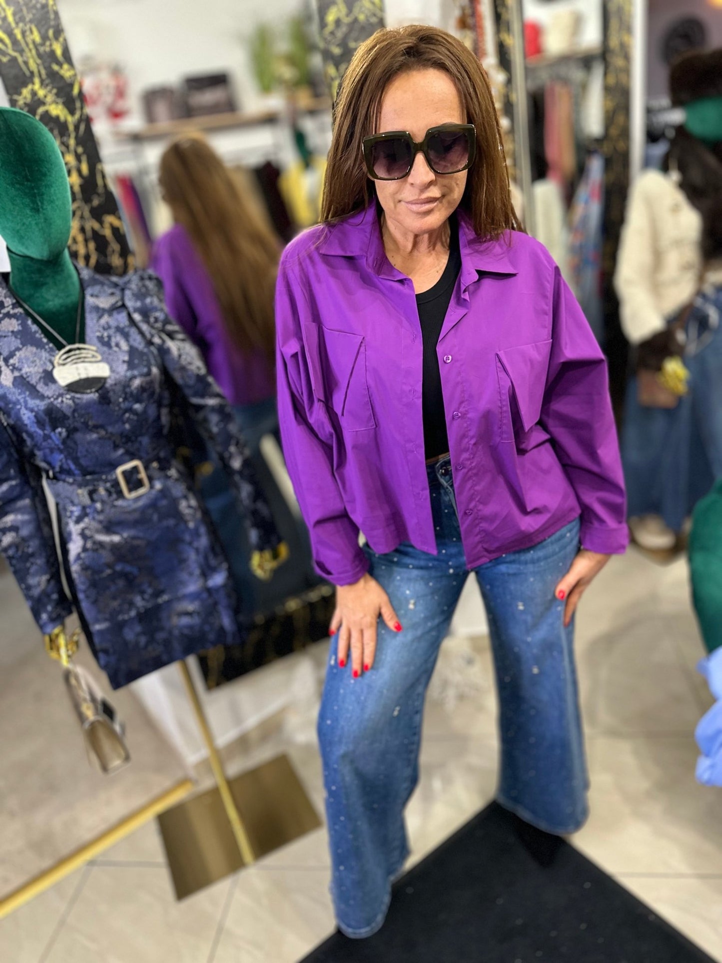 NANCY lila egyedi ing - BELADY