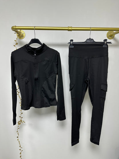 OLGA fekete edzős, sport melegítő kétrészes szett - BELADY