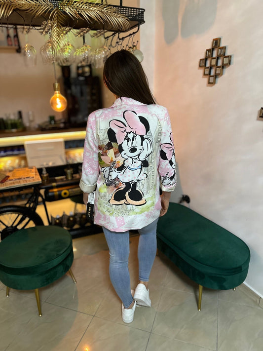 PALERMO egyedi Mickey mintás rózsaszín zakó / blézer - BELADY