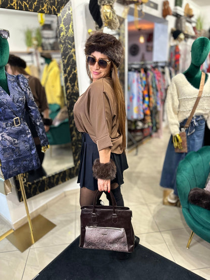 RIMINI fekete mini szoknya nadrág övvel - BELADY