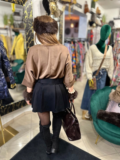 RIMINI fekete mini szoknya nadrág övvel - BELADY