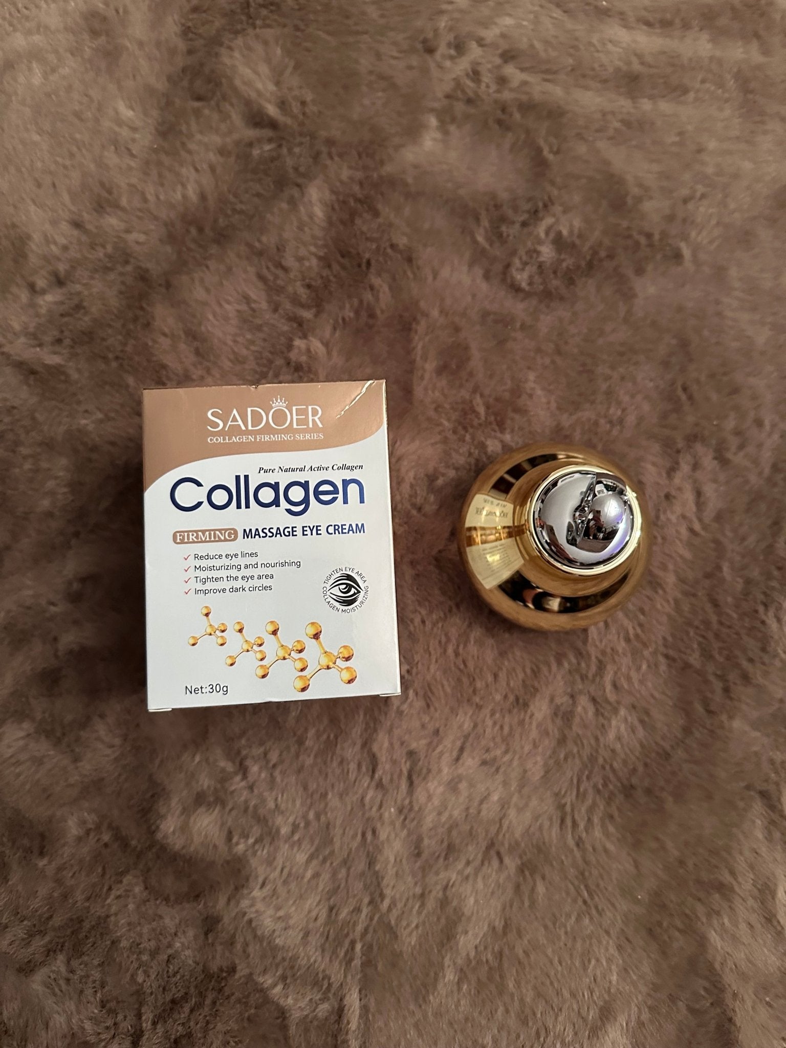 SADOER Collagen Firming Massage Eye Cream LED masszázsfejjel – 30 g - BELADY