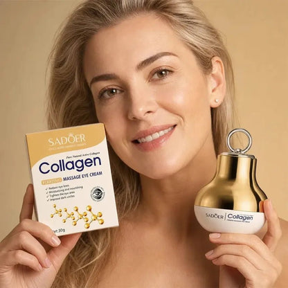 SADOER Collagen Firming Massage Eye Cream LED masszázsfejjel – 30 g - BELADY