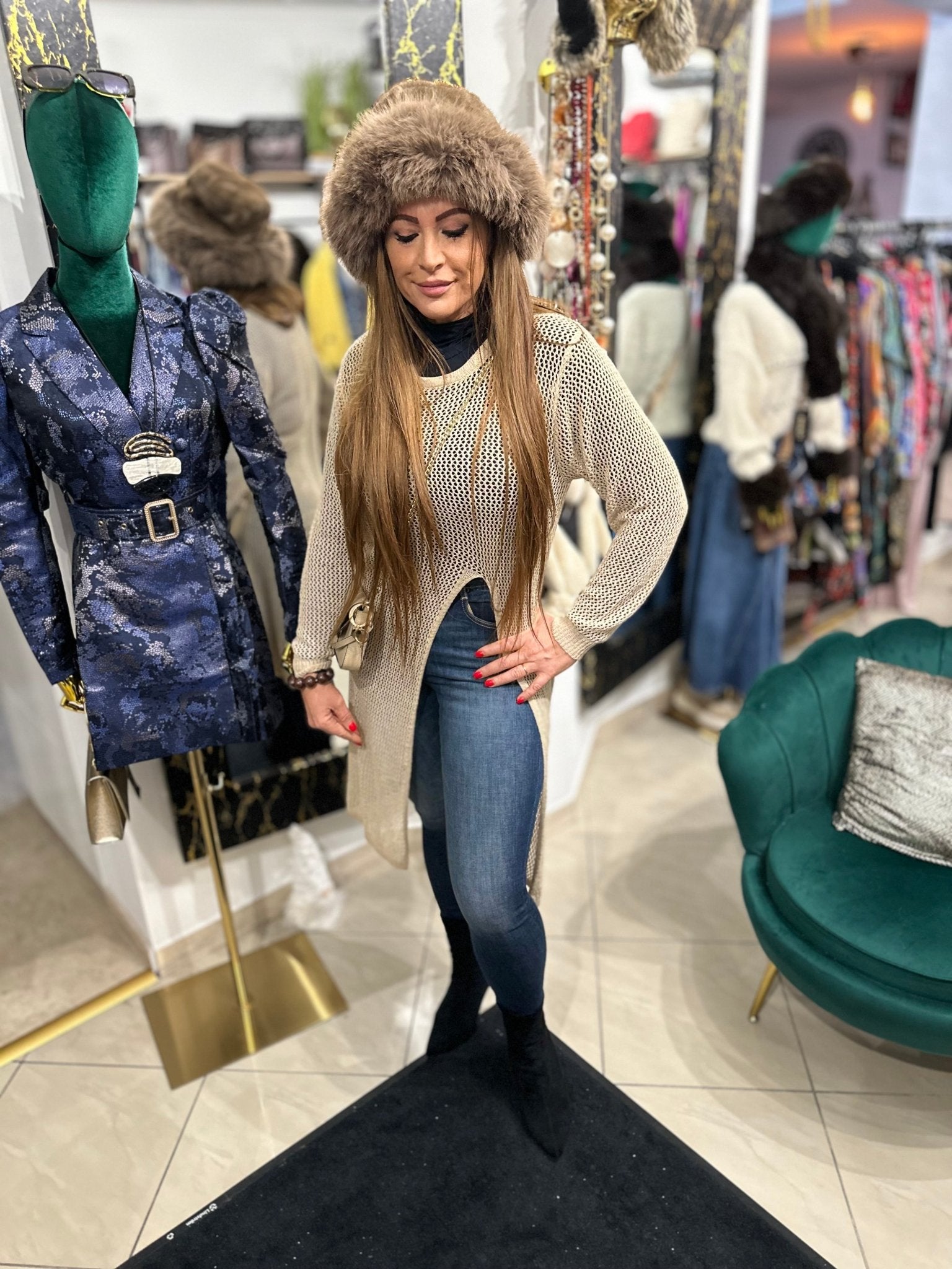 SONJA barna vastag usanka, sapka - BELADY