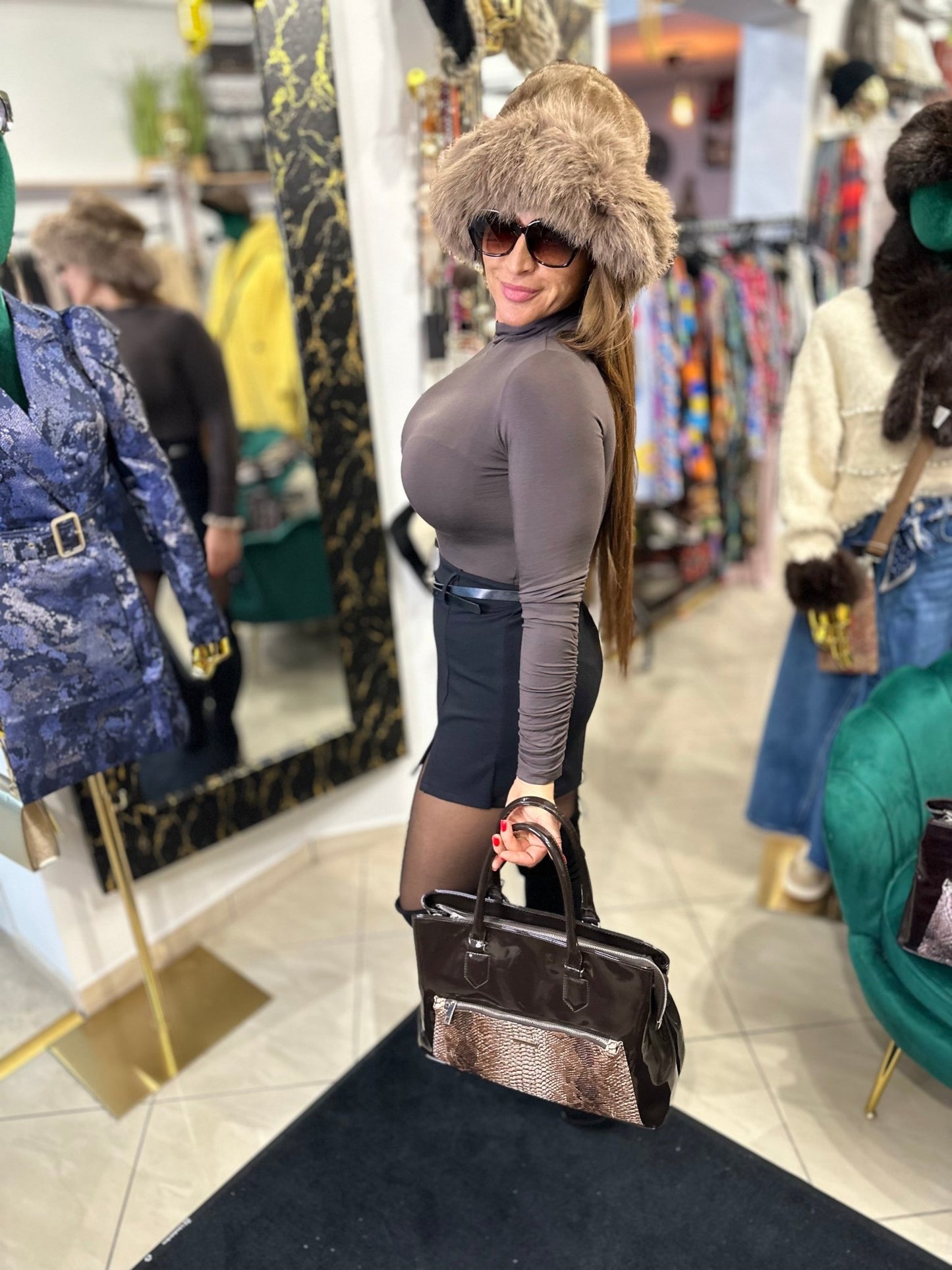 SONJA barna vastag usanka, sapka - BELADY