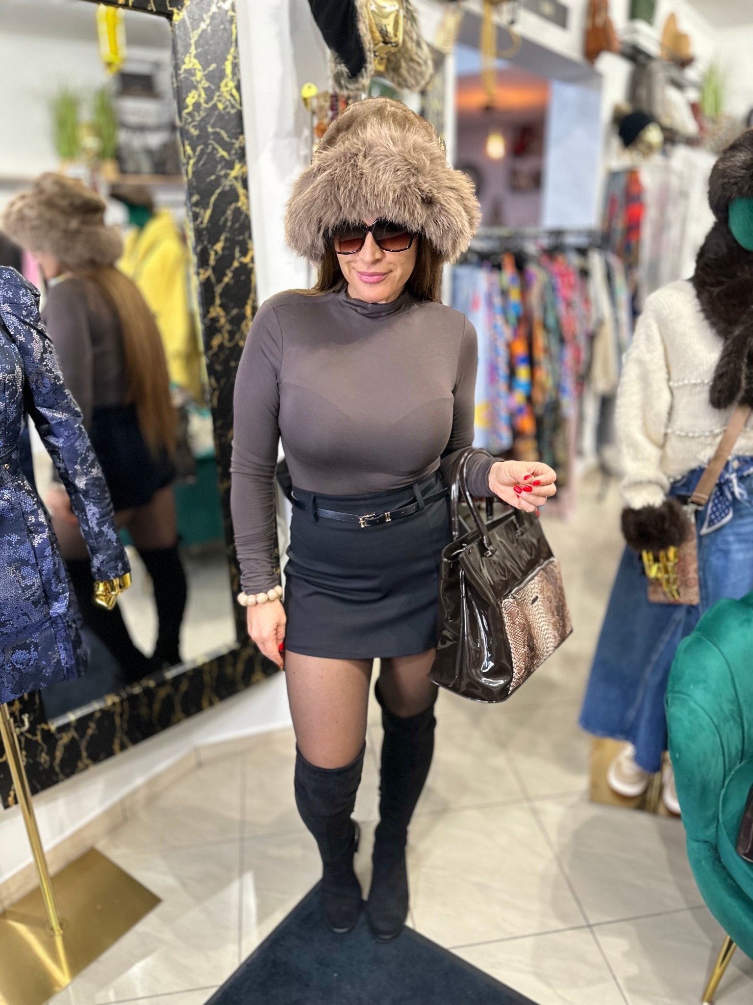 SONJA barna vastag usanka, sapka - BELADY