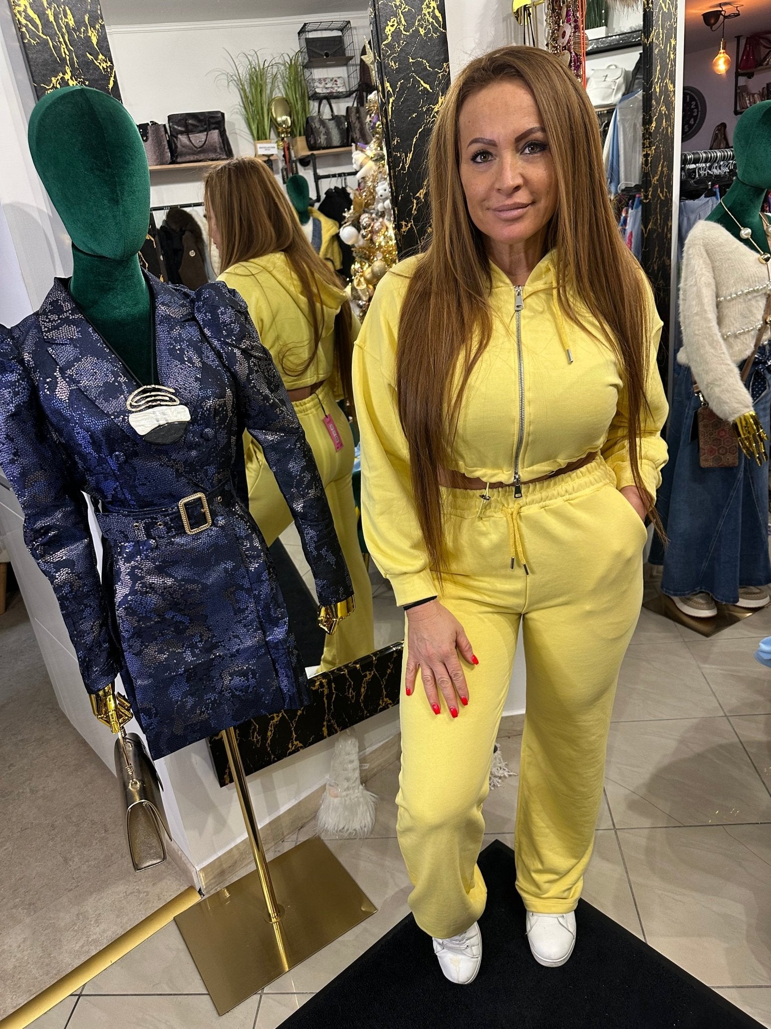 TIMI sárga színű bő szárú melegítő szett - BELADY