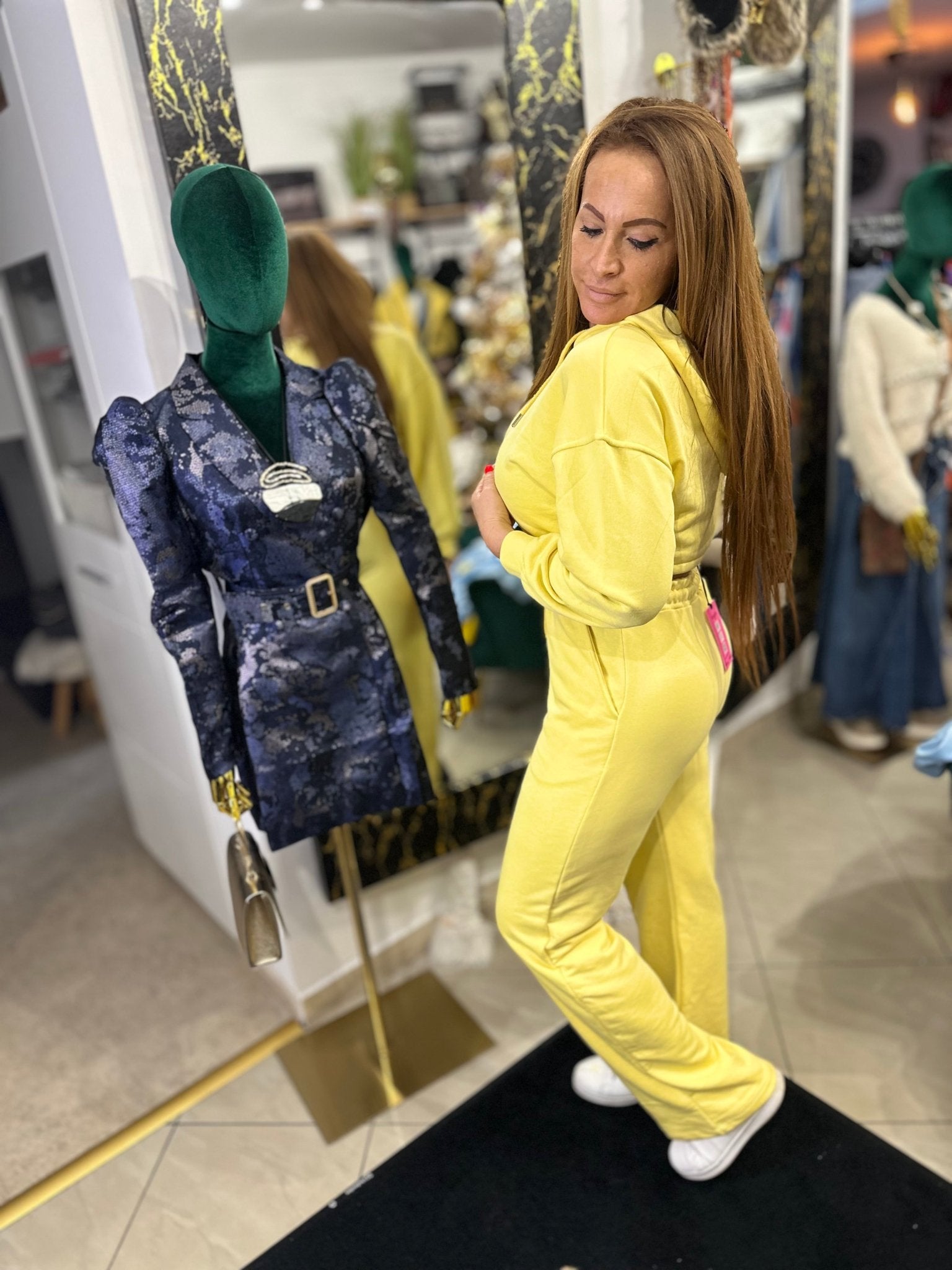 TIMI sárga színű bő szárú melegítő szett - BELADY